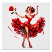 Flamenco Dancer Perfect Poster (Voorkant)