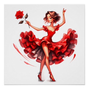 Flamenco Dancer Perfect Poster