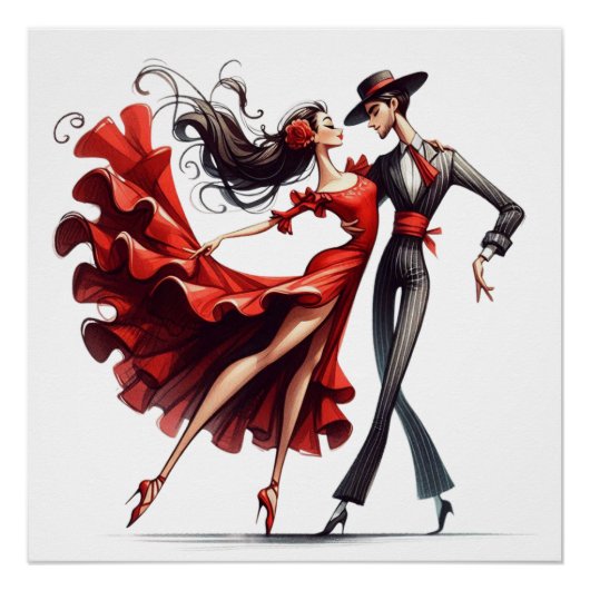 Flamenco Dancer Perfect Poster (Voorkant)