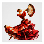 Flamenco Dancer Perfect Poster (Voorkant)