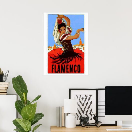 Flamenco Dancer Poster (Thuiskantoor)