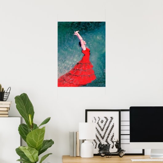 Flamenco Dancer Poster (Thuiskantoor)