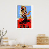 Flamenco Dancer Poster (Keuken)