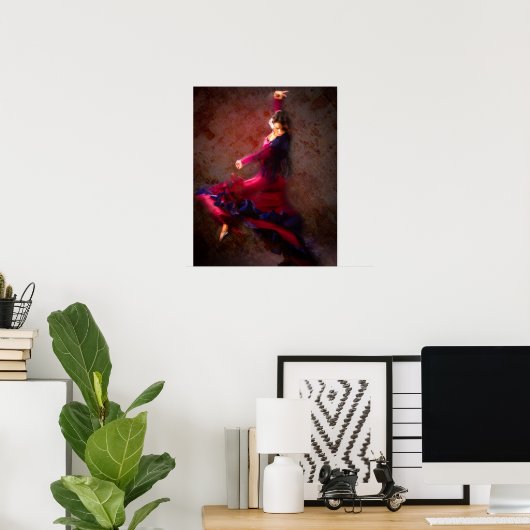 Flamenco Dancer Poster (Thuiskantoor)