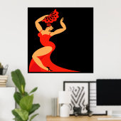 Flamenco Dancer Poster Lg (Thuiskantoor)