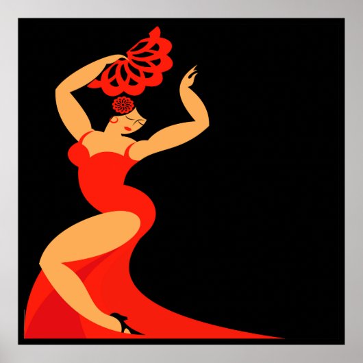 Flamenco Dancer Poster Lg (Voorkant)