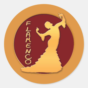 Flamenco Dancer Ronde Sticker