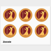 Flamenco Dancer Ronde Sticker (Vel)
