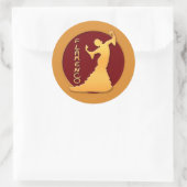 Flamenco Dancer Ronde Sticker (Tas)