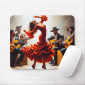 Flamenco Dancer Spaanse Muziekband Muismat (Met muis)