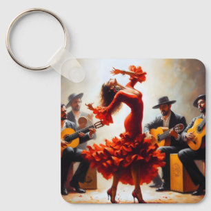 Flamenco Dancer Spaanse Muziekband Sleutelhanger