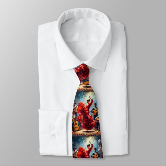 Flamenco Dancer Spaanse Muziekband Stropdas (Gebonden)