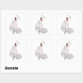 Flamenco Dancer — Specificaties Vierkante Sticker (Vel)