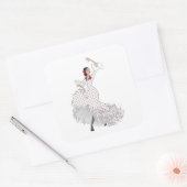 Flamenco Dancer — Specificaties Vierkante Sticker (Envelop)