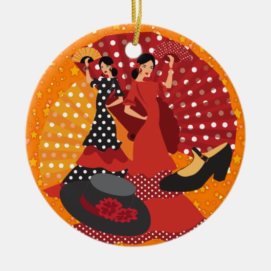 Flamenco Dancer - SRF Keramisch Ornament (Voorkant)