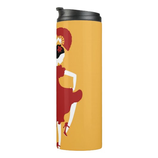 Flamenco Dancer Thermal Tumbler Thermosbeker (Geroteerd rechts)