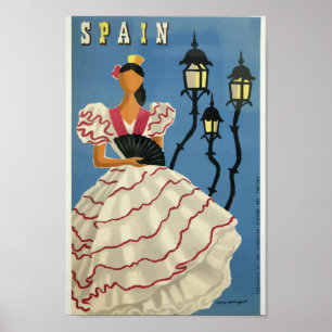 Flamenco Dancer Vintage Revel Poster