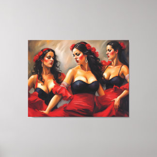 Flamenco Dancers Canvas Afdruk