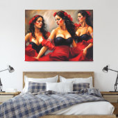 Flamenco Dancers Canvas Afdruk (Insitu (Slaapkamer))