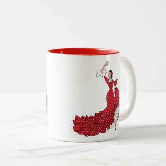 Flamenco Dancers Coffee Mok (Voorkant rechts)