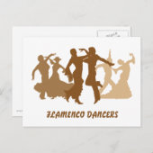 Flamenco Dancers Illustratie Briefkaart (Voorkant / Achterkant)