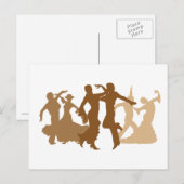 Flamenco Dancers Illustratie Briefkaart (Voorkant / Achterkant)