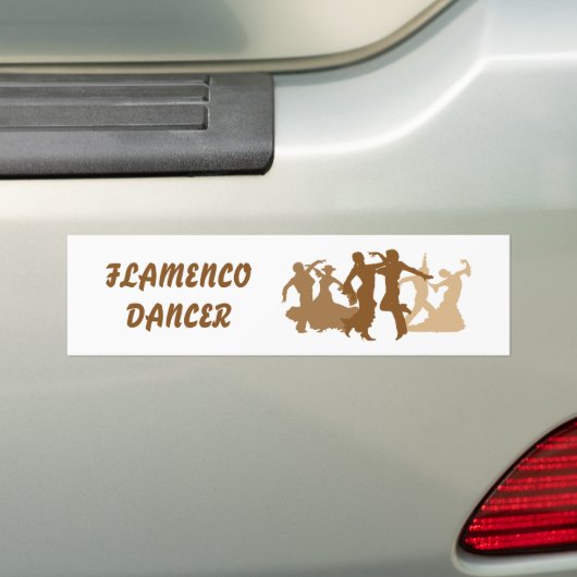 Flamenco Dancers Illustratie Bumpersticker (Op auto)