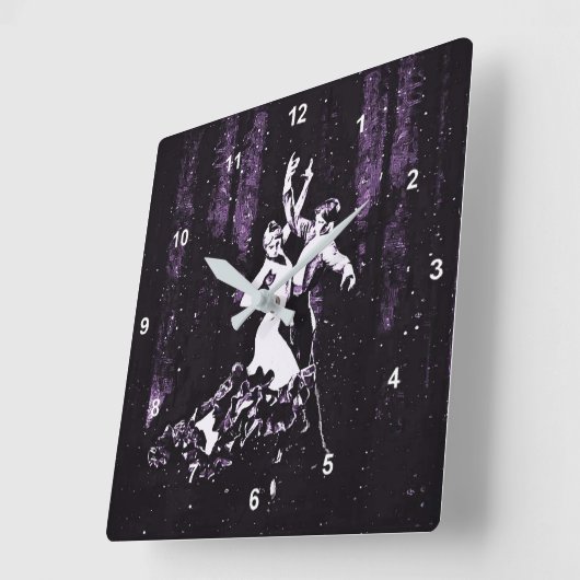 Flamenco Dancers Vierkante Klok (Hoek)