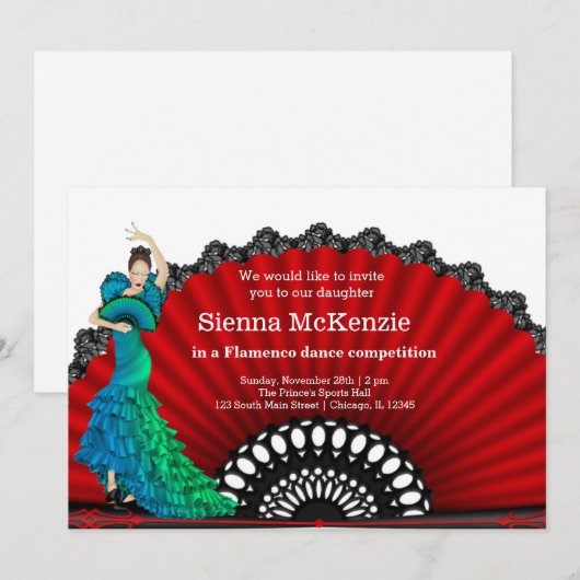 Flamenco dans kaart (Voorkant / Achterkant)