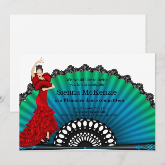 Flamenco dans kaart (Voorkant / Achterkant)