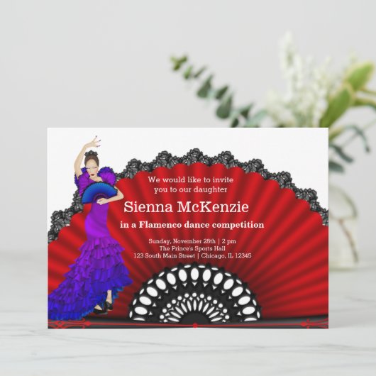 Flamenco dans kaart (Staand voorkant)