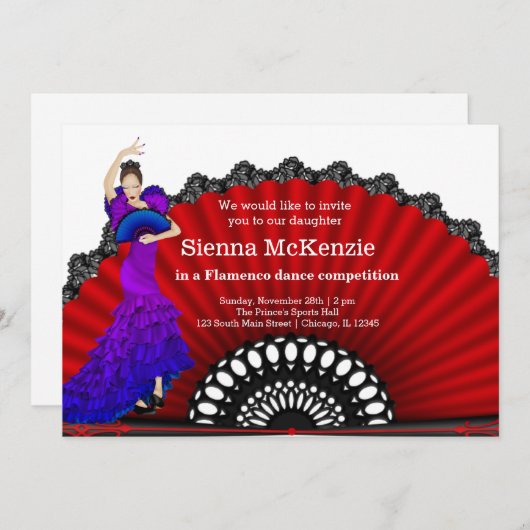 Flamenco dans kaart (Voorkant / Achterkant)