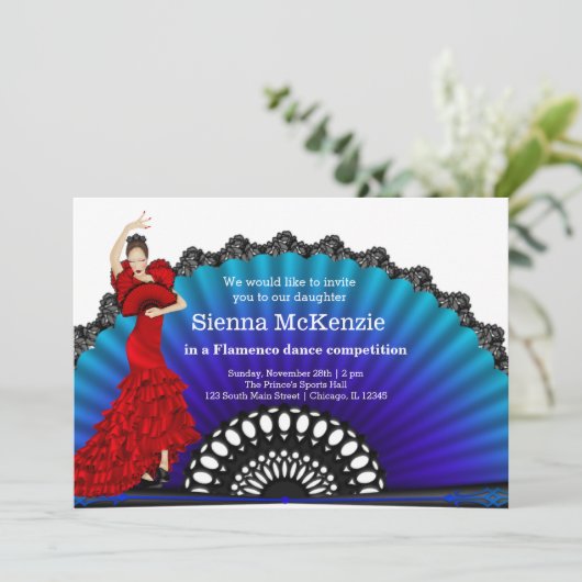 Flamenco dans kaart (Staand voorkant)