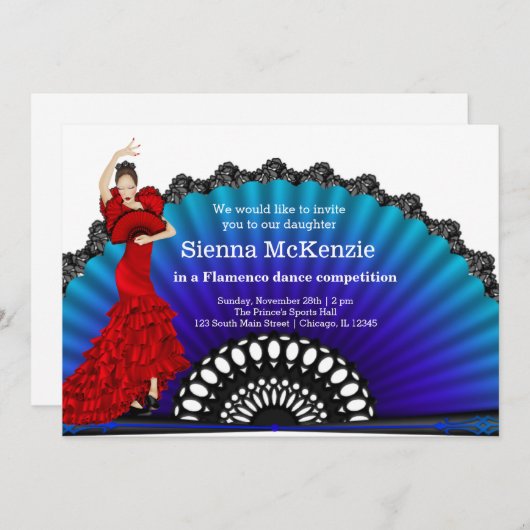 Flamenco dans kaart (Voorkant / Achterkant)