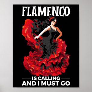 Flamenco Dansen Spaanse Danser Spanje Flamenco Dan Poster