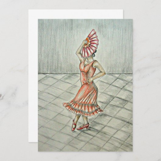 Flamenco danser (Voorkant / Achterkant)