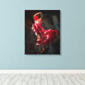 Flamenco danser canvas afdruk (Insitu (Houten vloer))