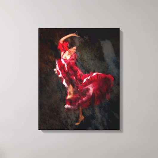 Flamenco danser canvas afdruk (Voorkant)