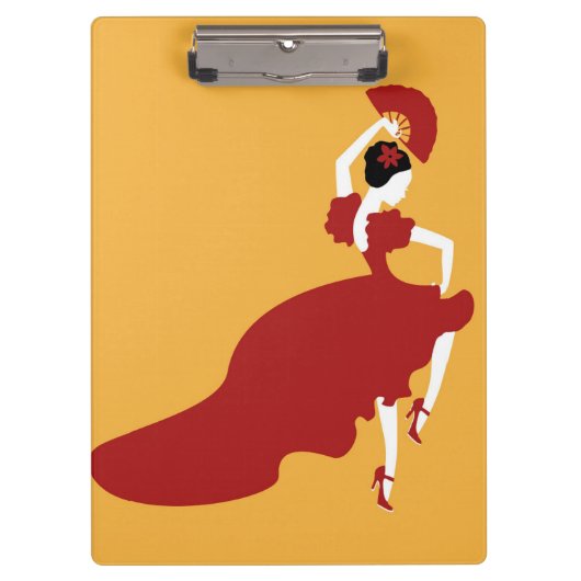 Flamenco Danser Klembord (Voorkant)