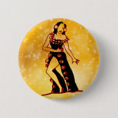 Flamenco danser ronde button 5,7 cm (Voorkant)