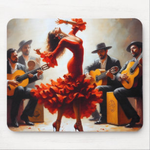 Flamenco-danser Spaanse muziekband Muismat