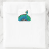 Flamenco danser vierkante sticker (Tas)