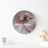 Flamenco danserende vulcano surrealistische potloo grote klok (Huis)