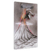 Flamenco danserende vulcano surrealistische potloo klembord (Rechts)