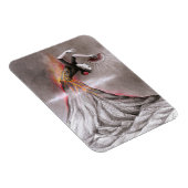 Flamenco danserende vulcano surrealistische potloo magneet (Rechterzijde)