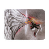 Flamenco danserende vulcano surrealistische potloo magneet (Horizontaal)
