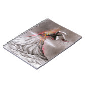 Flamenco danserende vulcano surrealistische potloo notitieboek (Linkerzijde)