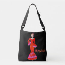 Flamenco danseres met oranje kleding