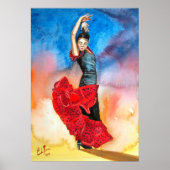 Flamenco danserschilder poster (Voorkant)