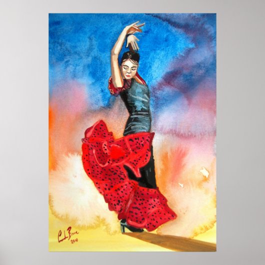 Flamenco danserschilder poster (Voorkant)